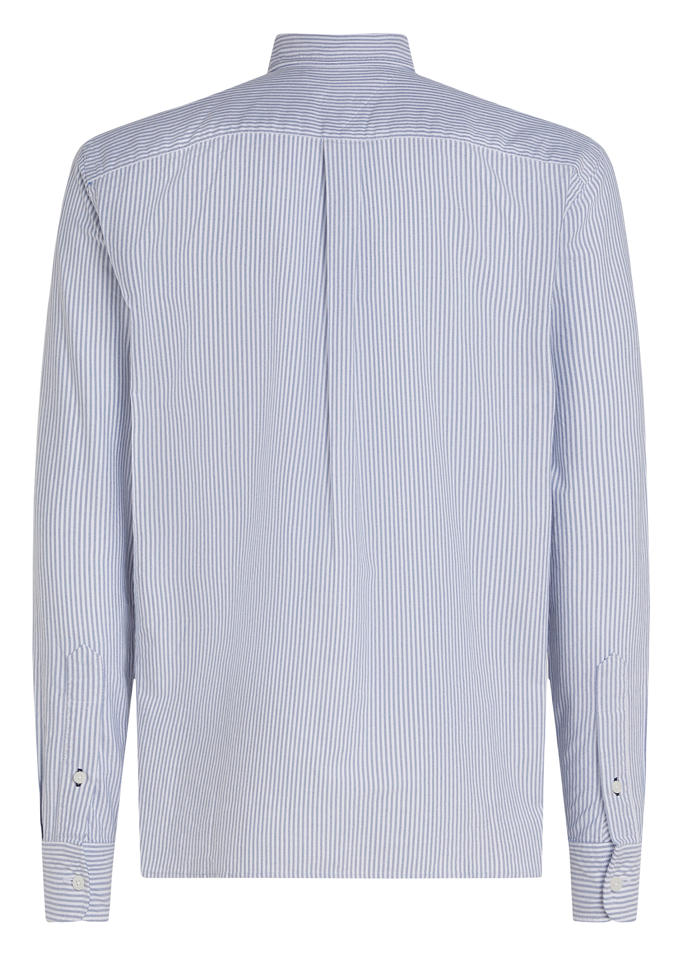 Chemise droite rayée en coton | Bleu