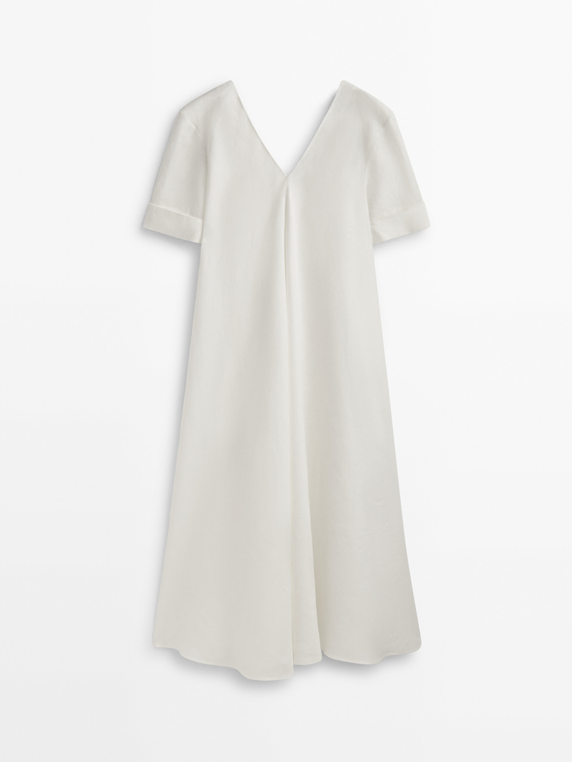 Vestido túnica 100% linho - BRANCO