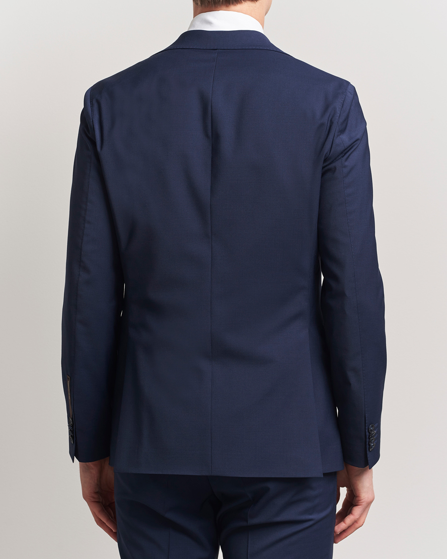 Oscar Jacobson Ego Wool Blend Blazer Navy