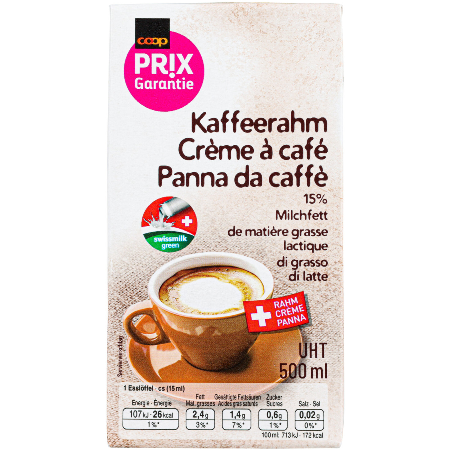 Prix Garantie Kaffeerahm