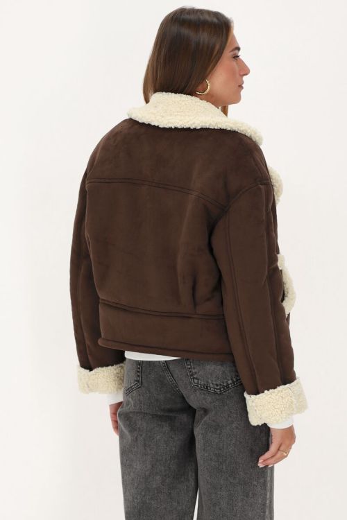 Bruin suède teddy jasje
