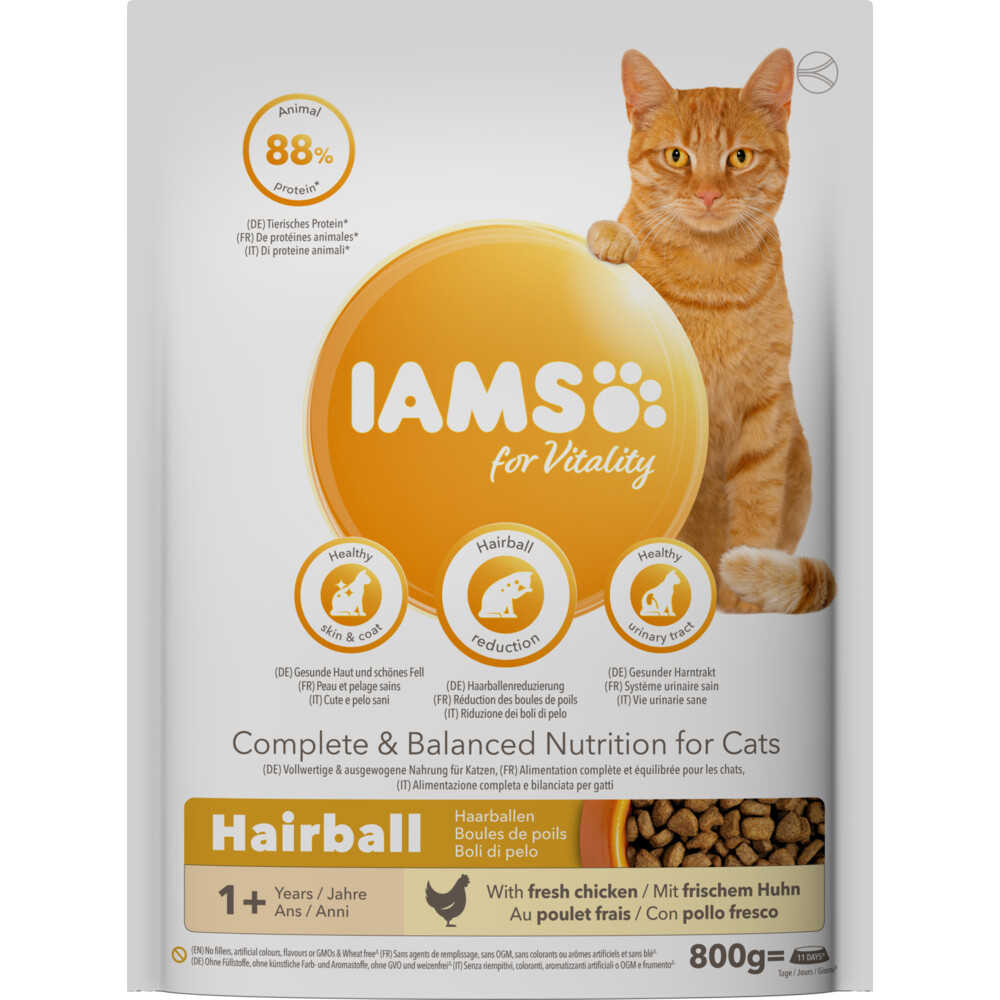 Iams Kat Adult Hairball Control Kip800 gr
