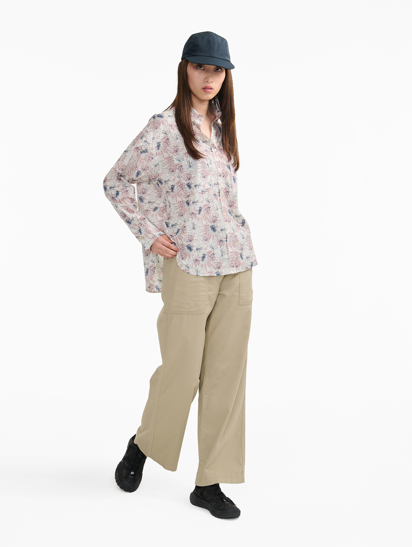 Chemise en voile de coton imprimé LAIT PR