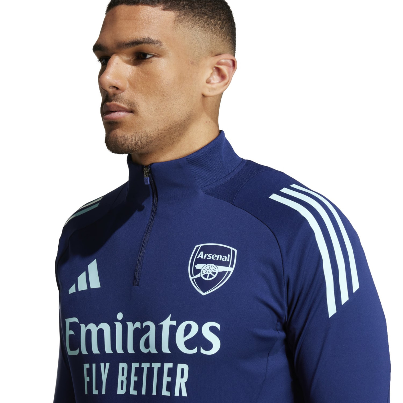 Adidas Arsenal Trainingstrui 1/4-Zip 2024-2025 Donkerblauw Lichtblauw