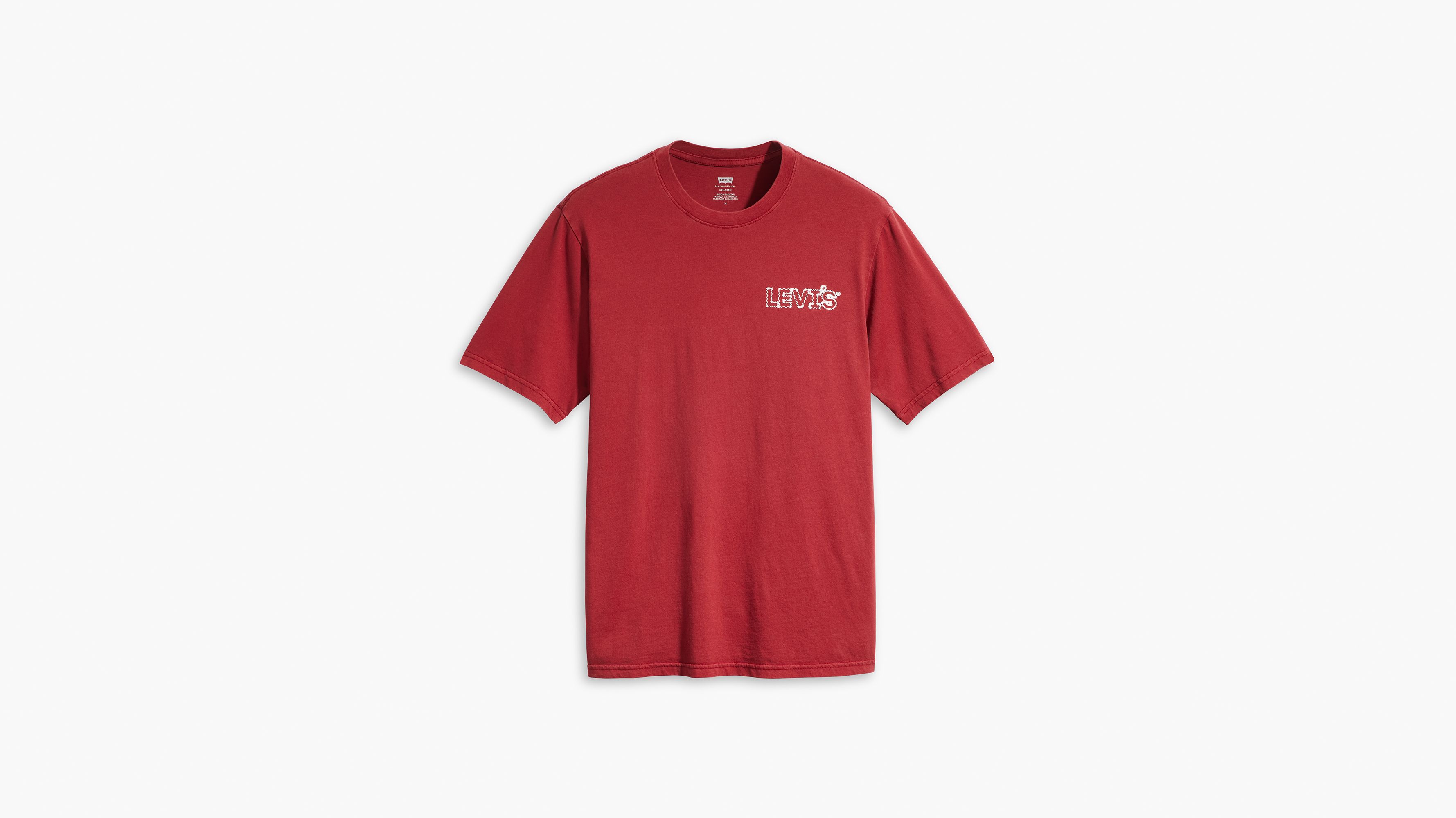 T-shirt graphique Relaxed - Zigzag Headline Garment Dye Sun-Dried Tomato - Rouge