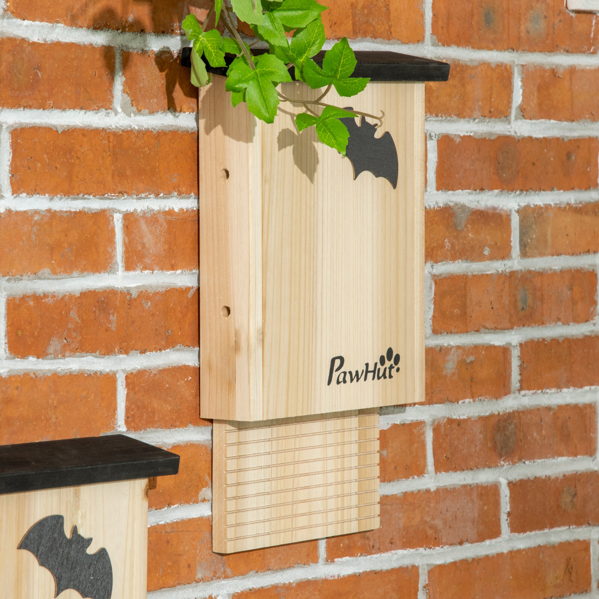 PawHut Fledermaushaus-Set für 2-3 Fledermäuse natur 25L x 6B x 37,5H cm