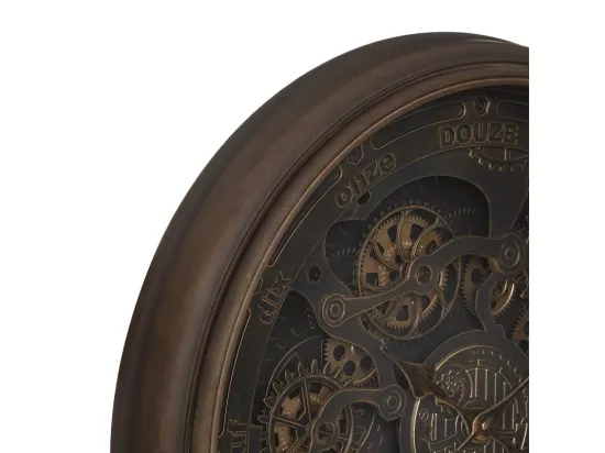 Grande Pendule murale rouages apparents et aiguilles à l'ancienne D 76 cm rétro & vintage