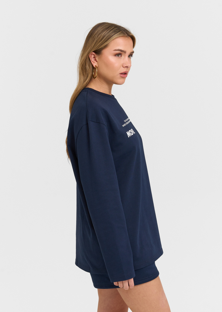 Move longsleeve t-shirt donkerblauw