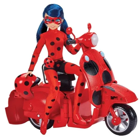 Bandai Miraculous Ladybug Scooter mit Ladybug Puppe (26 cm)