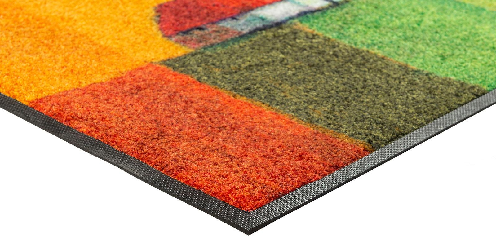 wash+dry by Kleen-Tex Fussmatte »Meadow Lands« rechteckig 7 mm Höhe Schmutzfangmatte, rutschhemmend, In- und Outdoor geeignet, waschbar