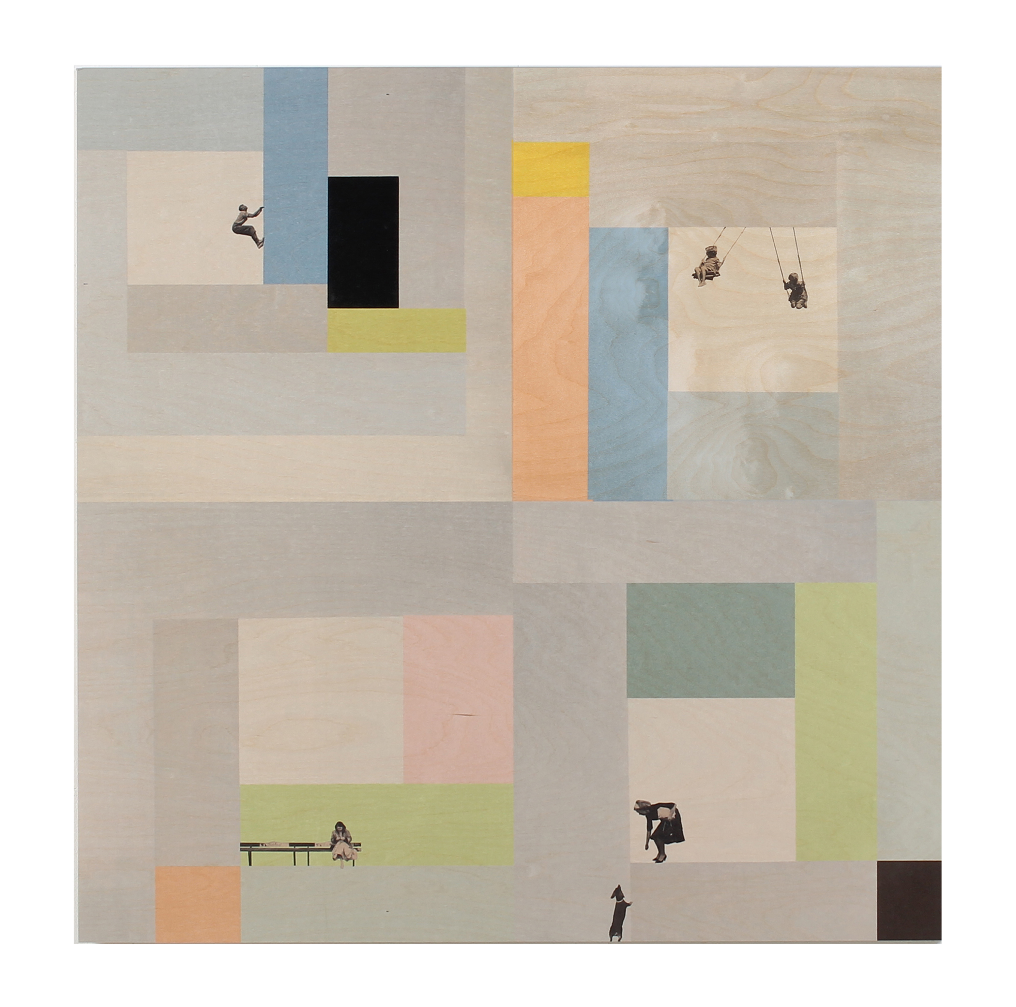 StoryWood wandpaneel Mondriaan 100 x 100 cm