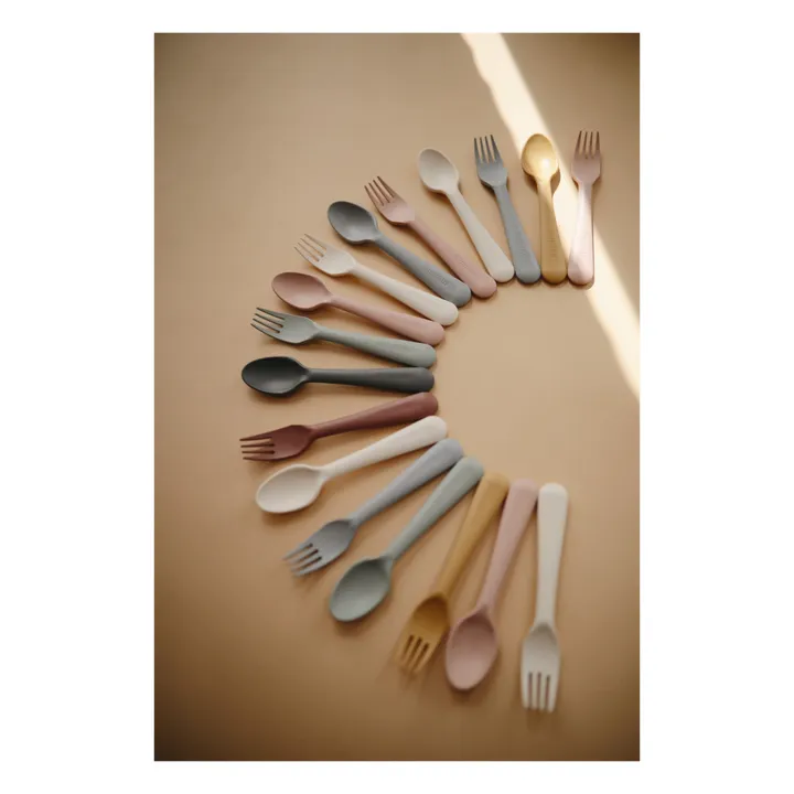 Mushie Cuillères en silicone - Set de 2 | Vert