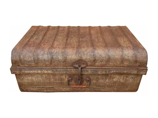 Valise en métal marron 67x45x29h