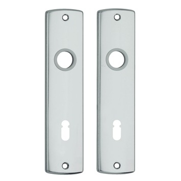 AXA langschild binnendeur aluminium kruk/sleutel 72 mm