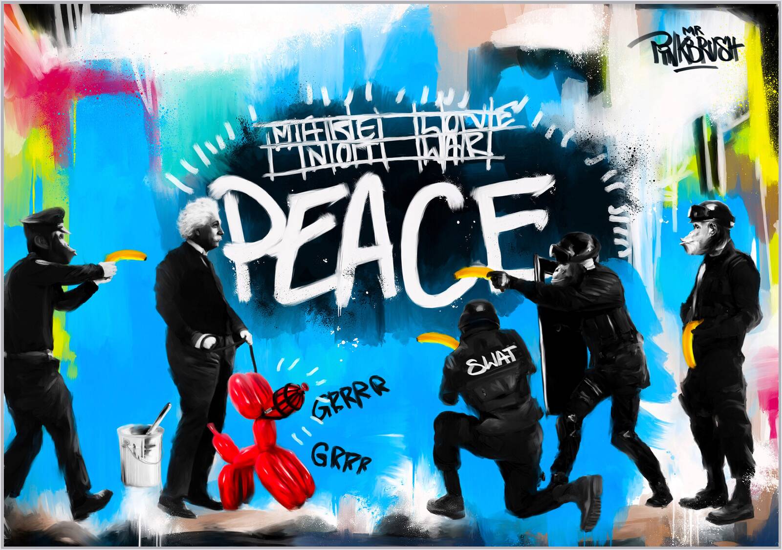 PEACE by Mr. Pinkbrush - Limited Edition. Edition of: 150. Signed.