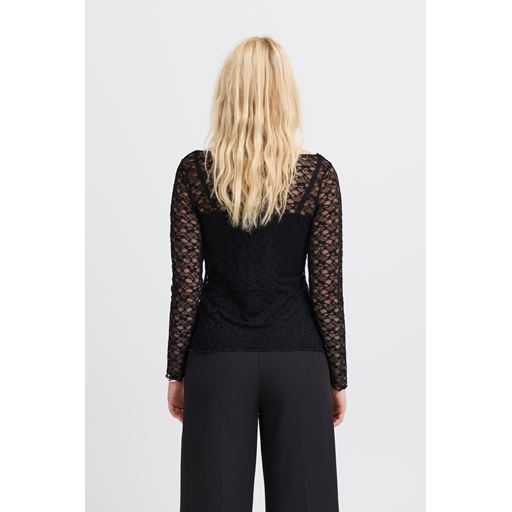 Ichi Perla Bluse, Black, L
