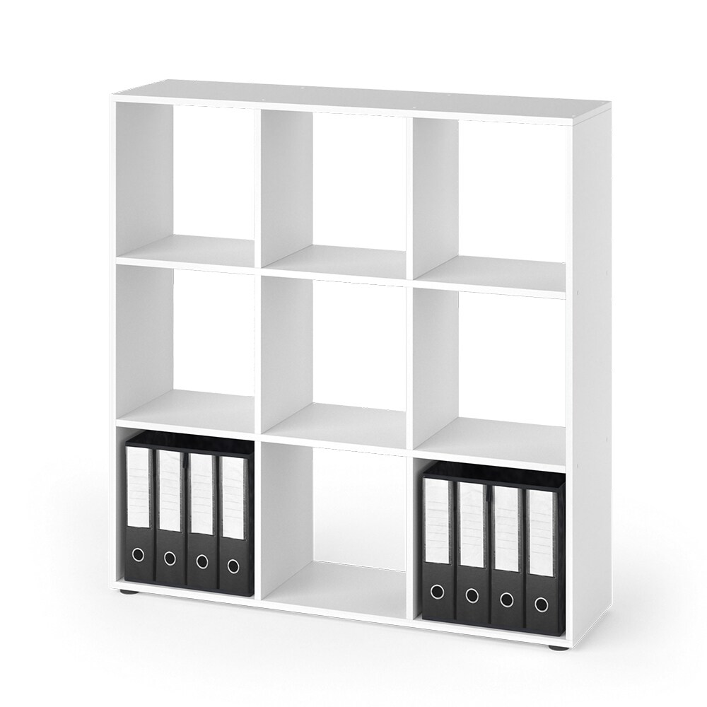 Vicco Raumteiler Würfelregal Standregal Nove Weiß Faltbox Wohnzimmer Regal 104x108 cm modern Ablage 9 Fächer Dekoregal Ordnerregal Aufbewahrung