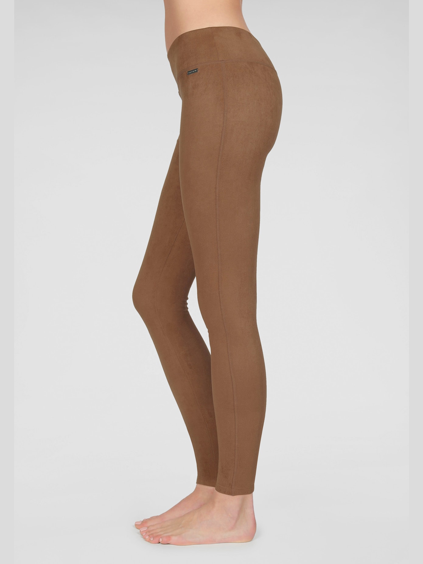 Legging imitation cuir velours