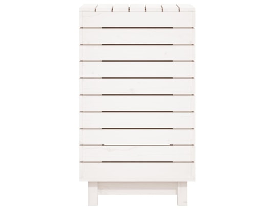 VIDAXL - Panier à linge blanc 44x44x76 cm bois massif de pin