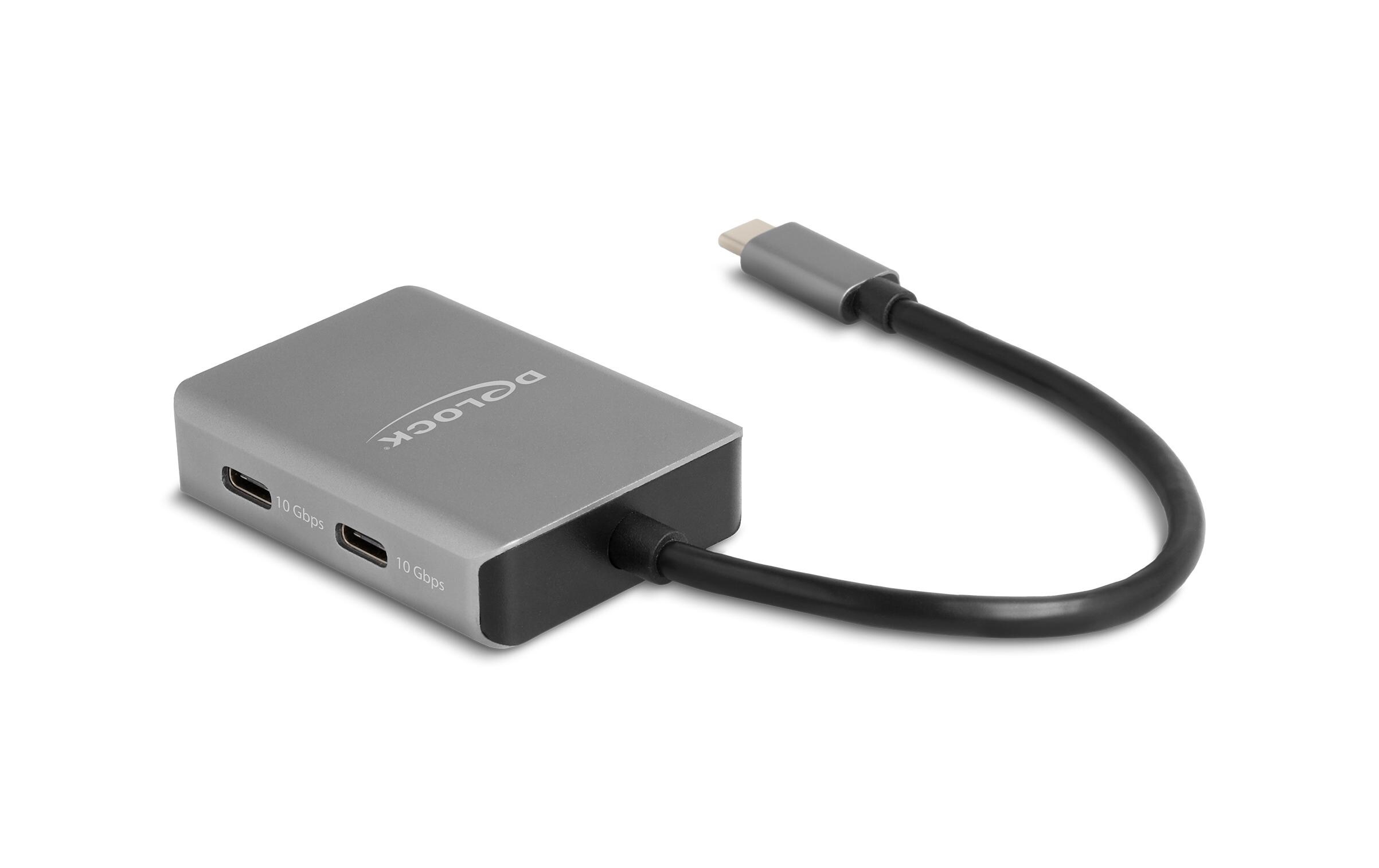 USB-Hub 4 Port USB-C 10 GbpsDelock USB 10 Gbps 4 Port USB Type-C Hub mit USB Type-C Anschluss