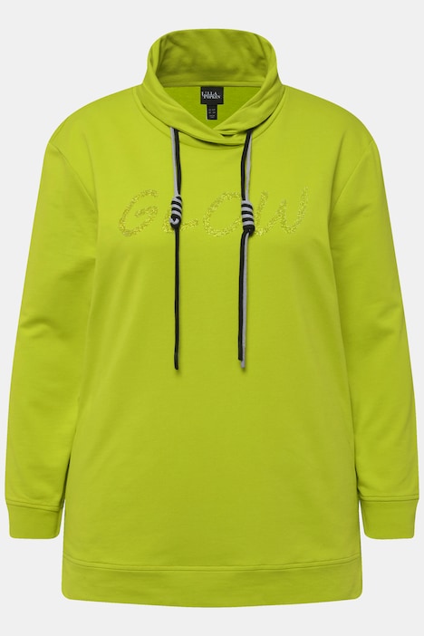 Sweatshirt, Schriftmotiv, Stehkragen, Langarm