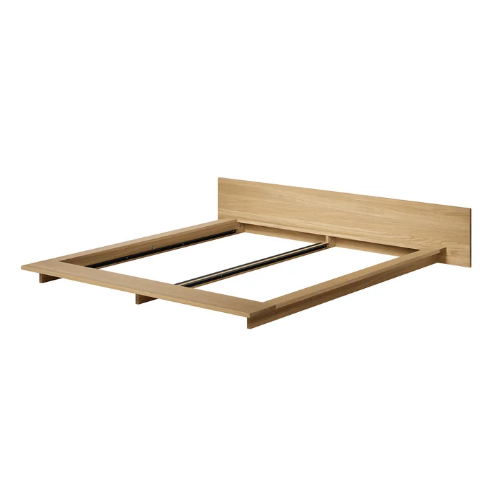 OUT Objekte unserer Tage - Faro Bett Large, mit Kopfteil, 180 x 200 cm, Eiche massiv gewachst
