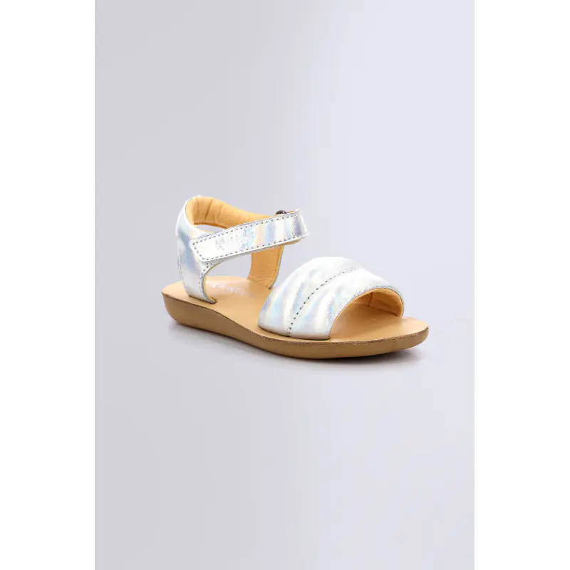 Kickpuff up Argent SANDALES Cuir Fille