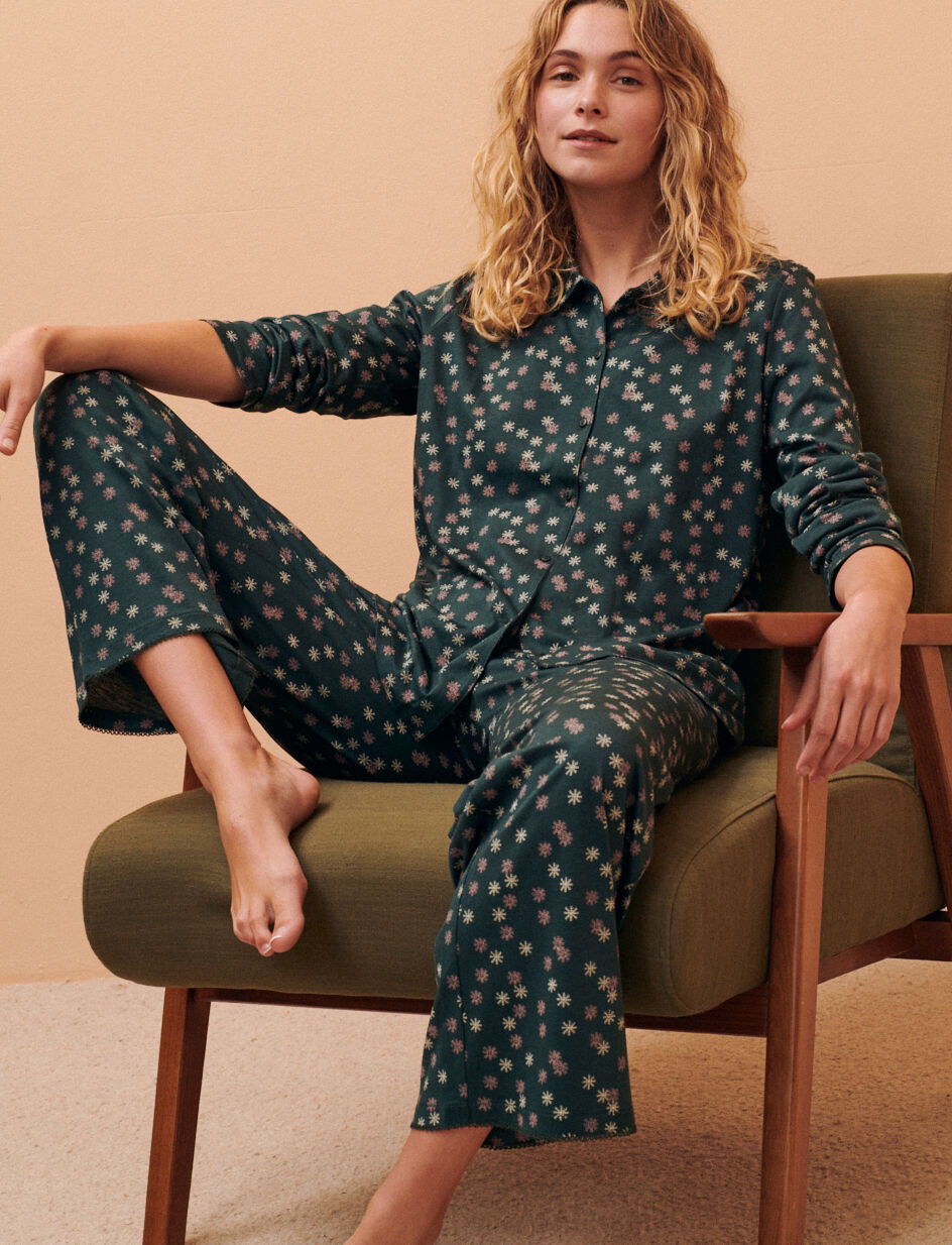 Veste de pyjama - snow vert nuit