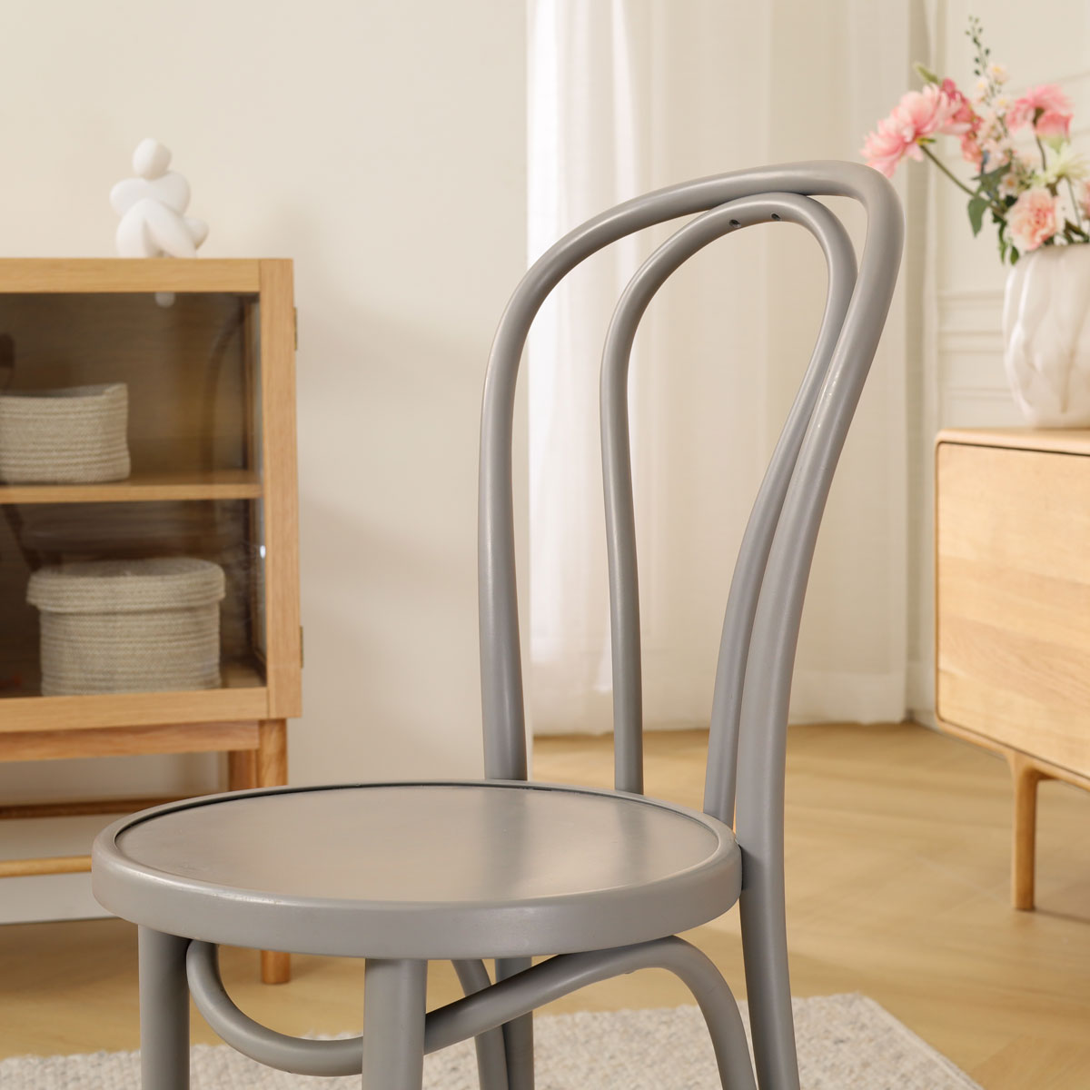 Houten bistrostoel Vienna Thonet No. 18 - grijs