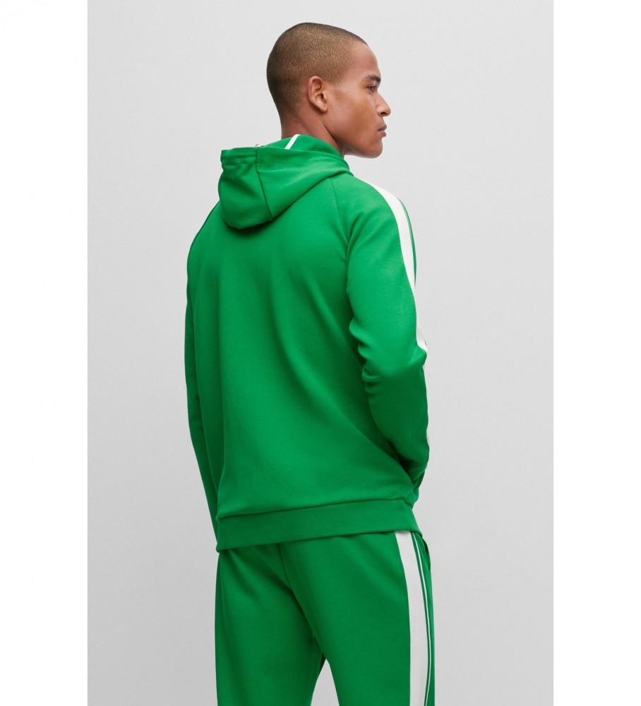 Conjunto de treino BOSS de corte regular com logotipo e detalhes em verde.