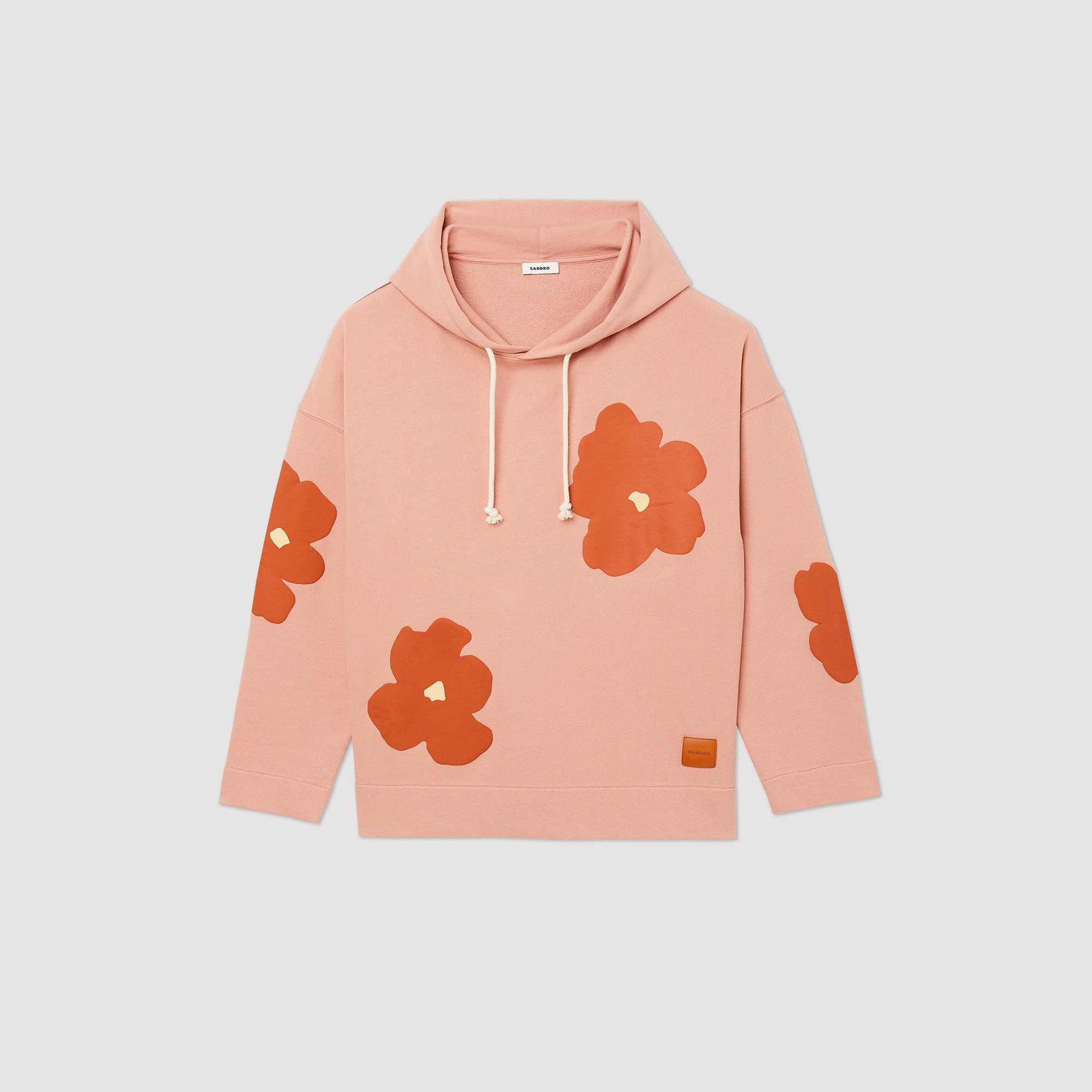 Hoodie motifs fleurs