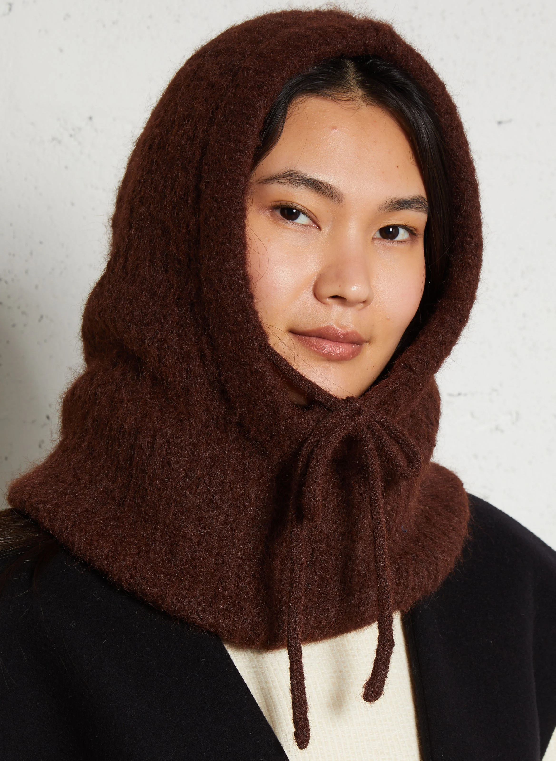NAMBI - Bonnet en maille | Marron