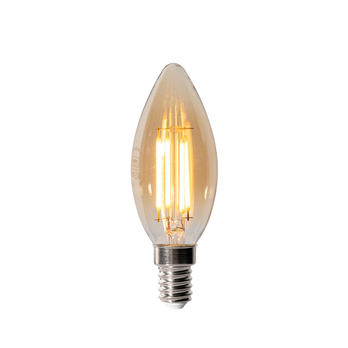 E14 dimbare LED lamp B35 goud 4W 450 lm 2200K