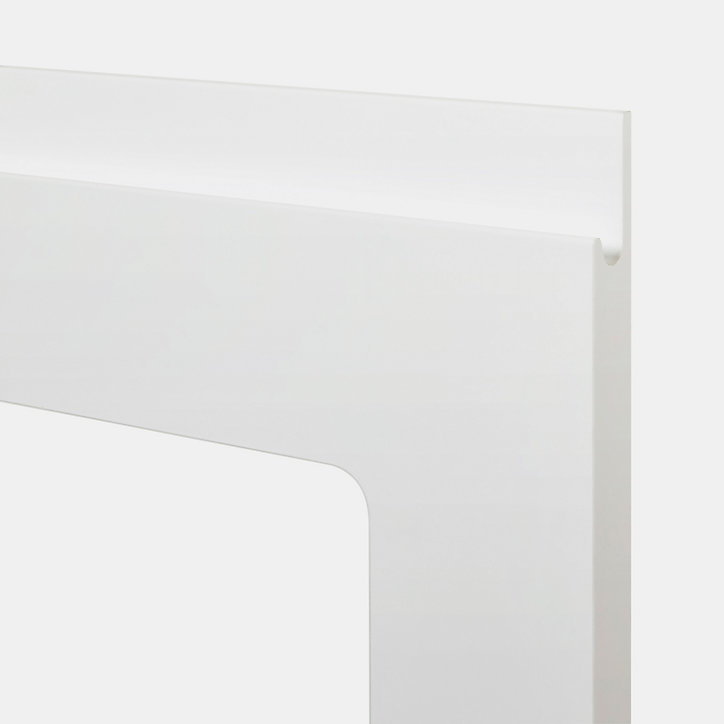 Porte de meuble de cuisine vitrée Garcinia blanc brillant l. 50 cm x H. 90 cm GoodHome