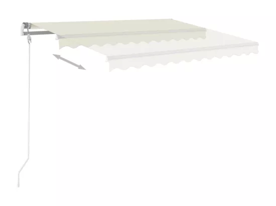 Auvent automatique avec capteur de vent et LED 300x250 cm Crème