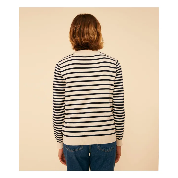 Petit Bateau Pull Marinière Muckily - Collection Femme | Bleu marine