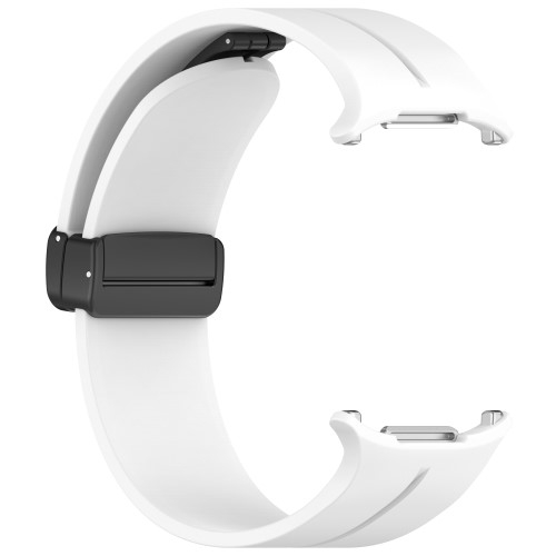 Samsung Galaxy Watch Ultra (47mm) Silikon Armband mit Magnet-Verschluss (Gelenkumfang: 140-215mm) - Weiss
