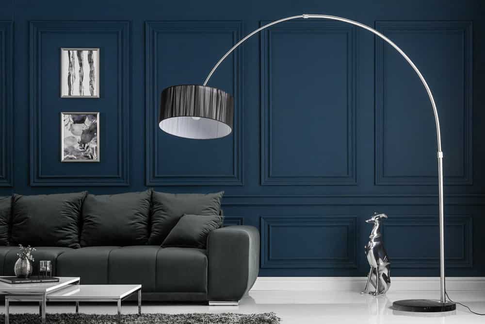 Design Bogenlampe EXTENSO 230cm schwarz Stehlampe mit Marmorfuß