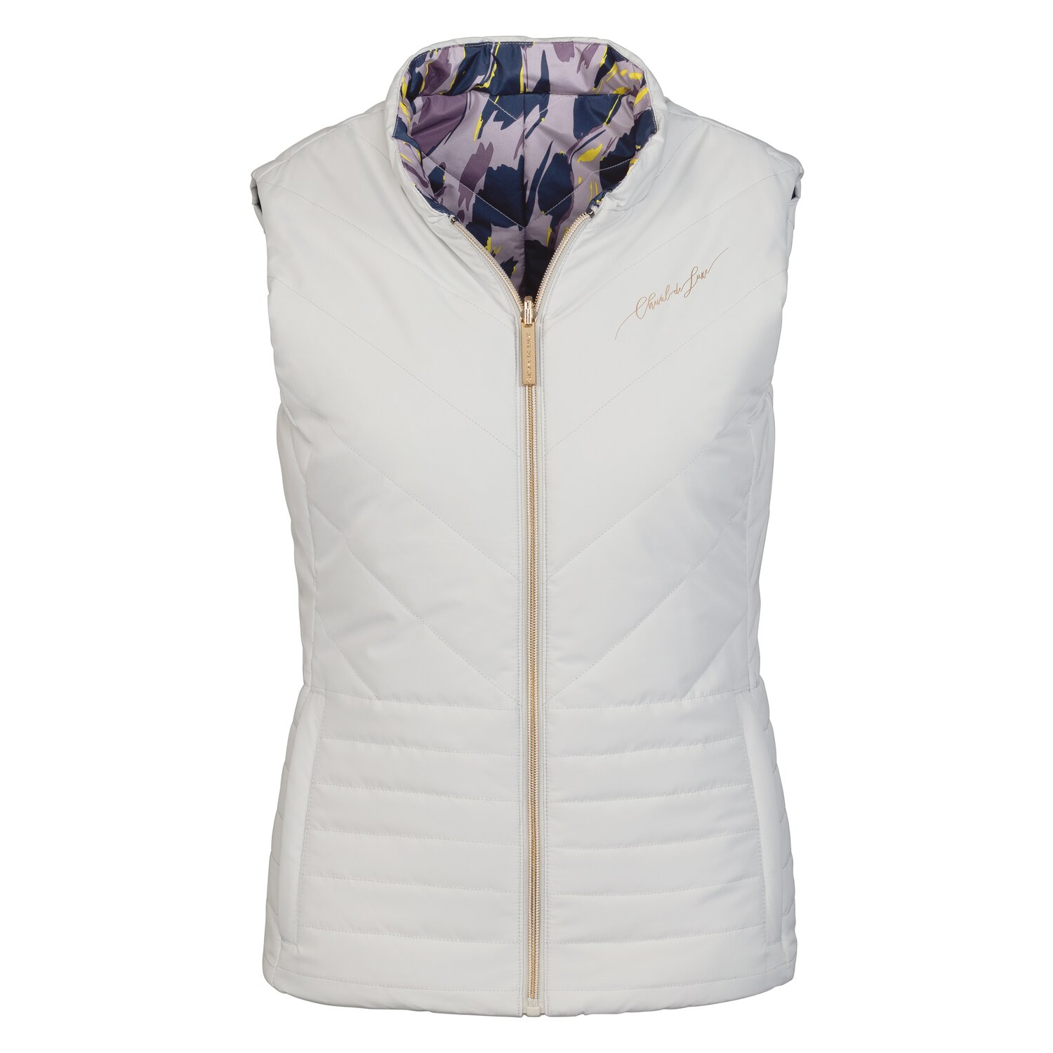 Cheval de Luxe Wende-Steppweste - grey allover