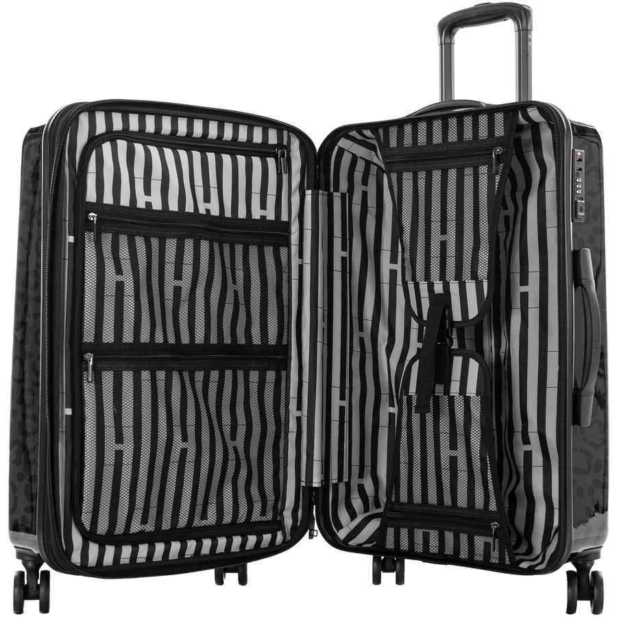 Heys Black Leopard - 4-Rollen-Trolley M 66 cm erw. black leopard