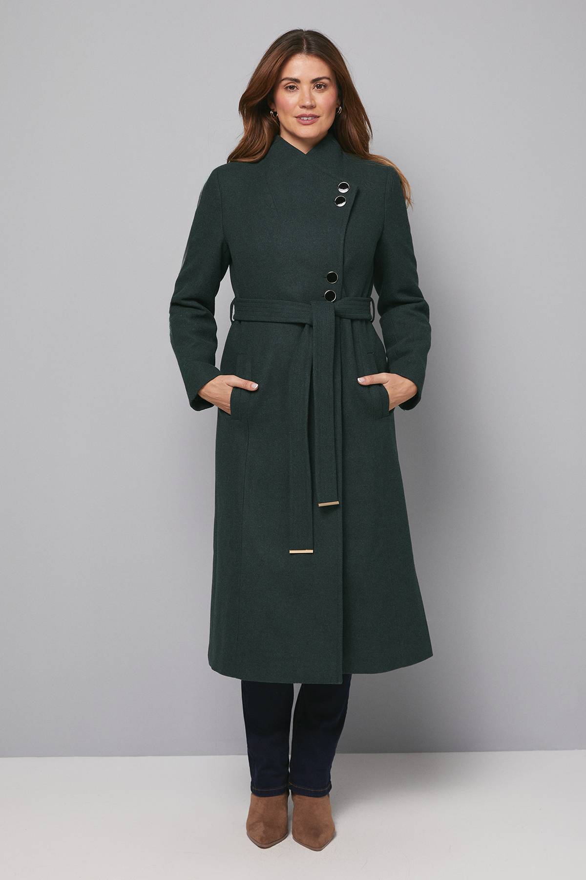 Wallis Manteau Maxi Ceinturé