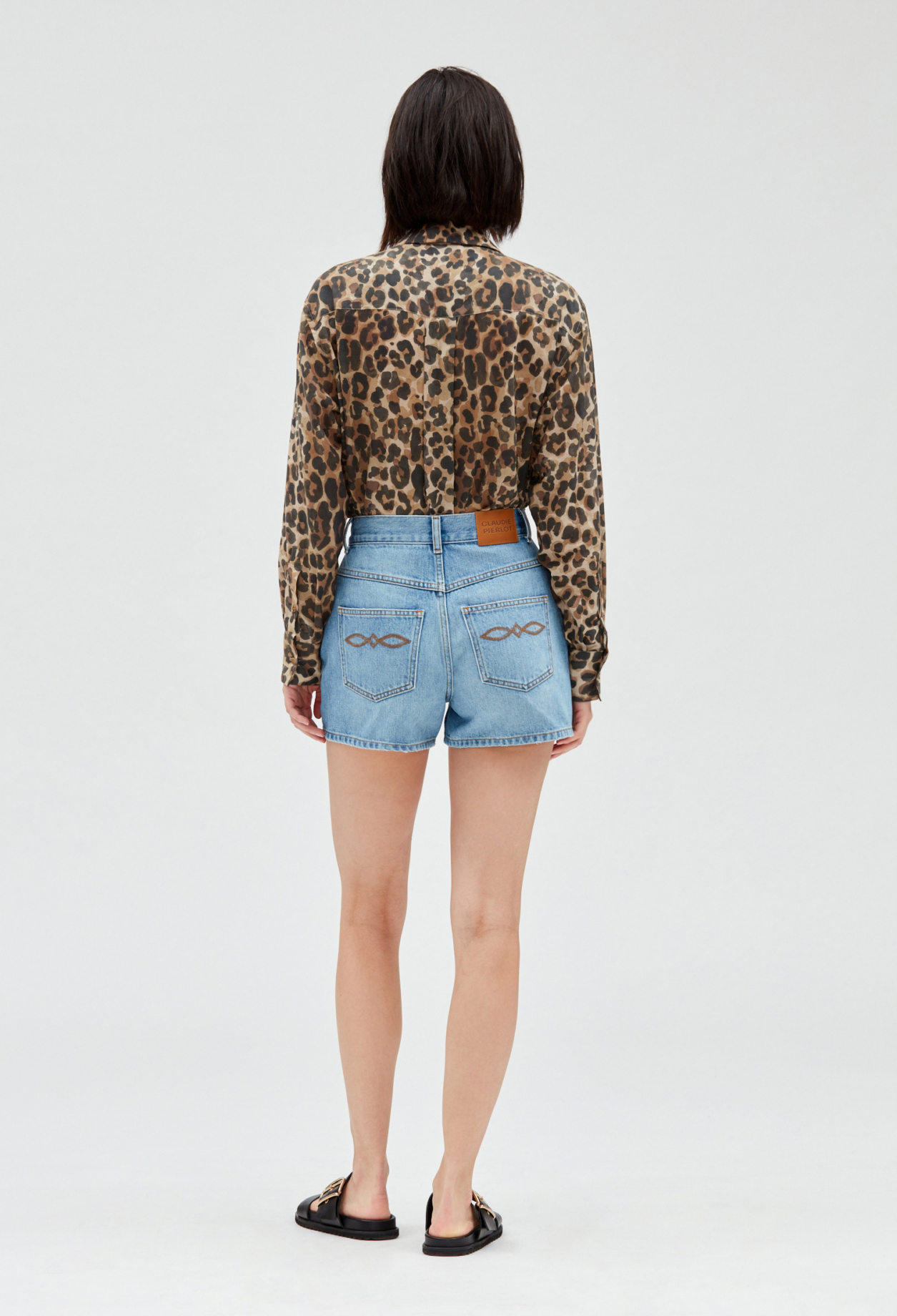 Short jean bleu