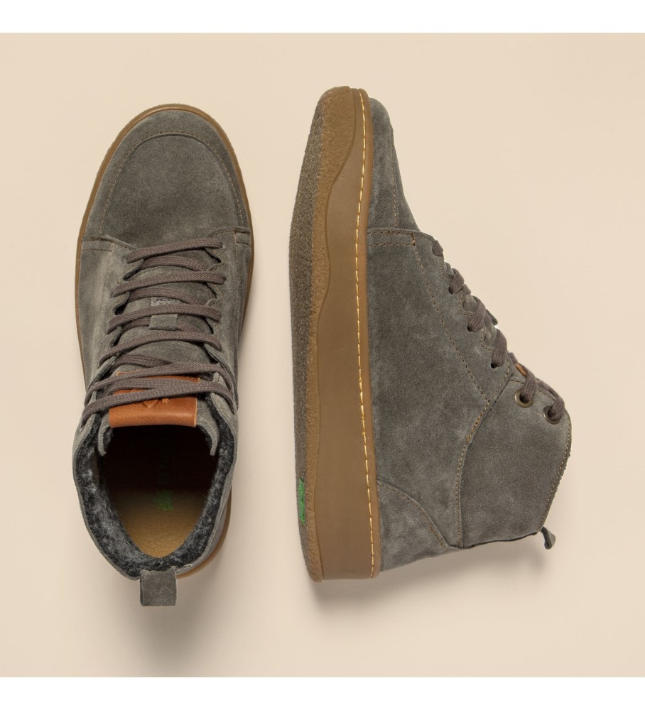 Botas de couro Naturalist N5843 Cinza Geo