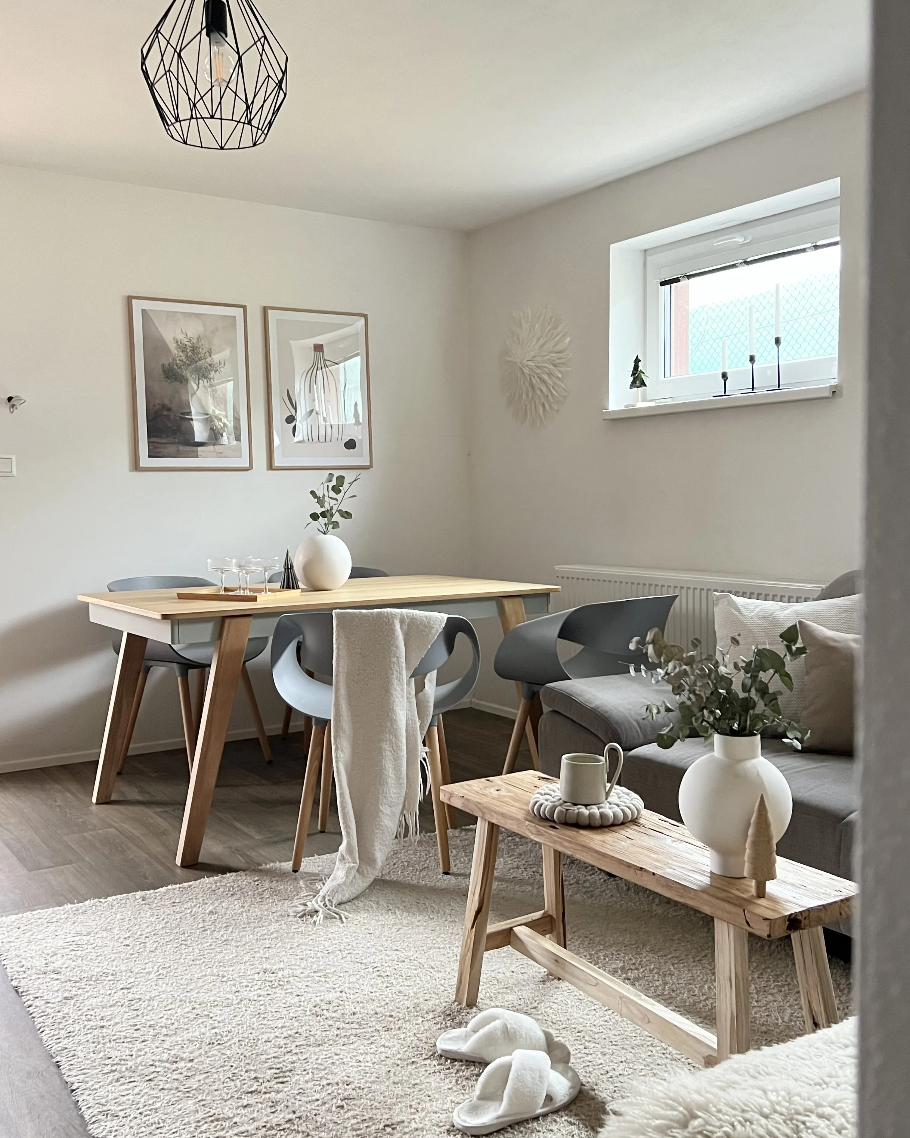 Eettafel PHOLA Licht eikenhout 90 cm 150 cm
