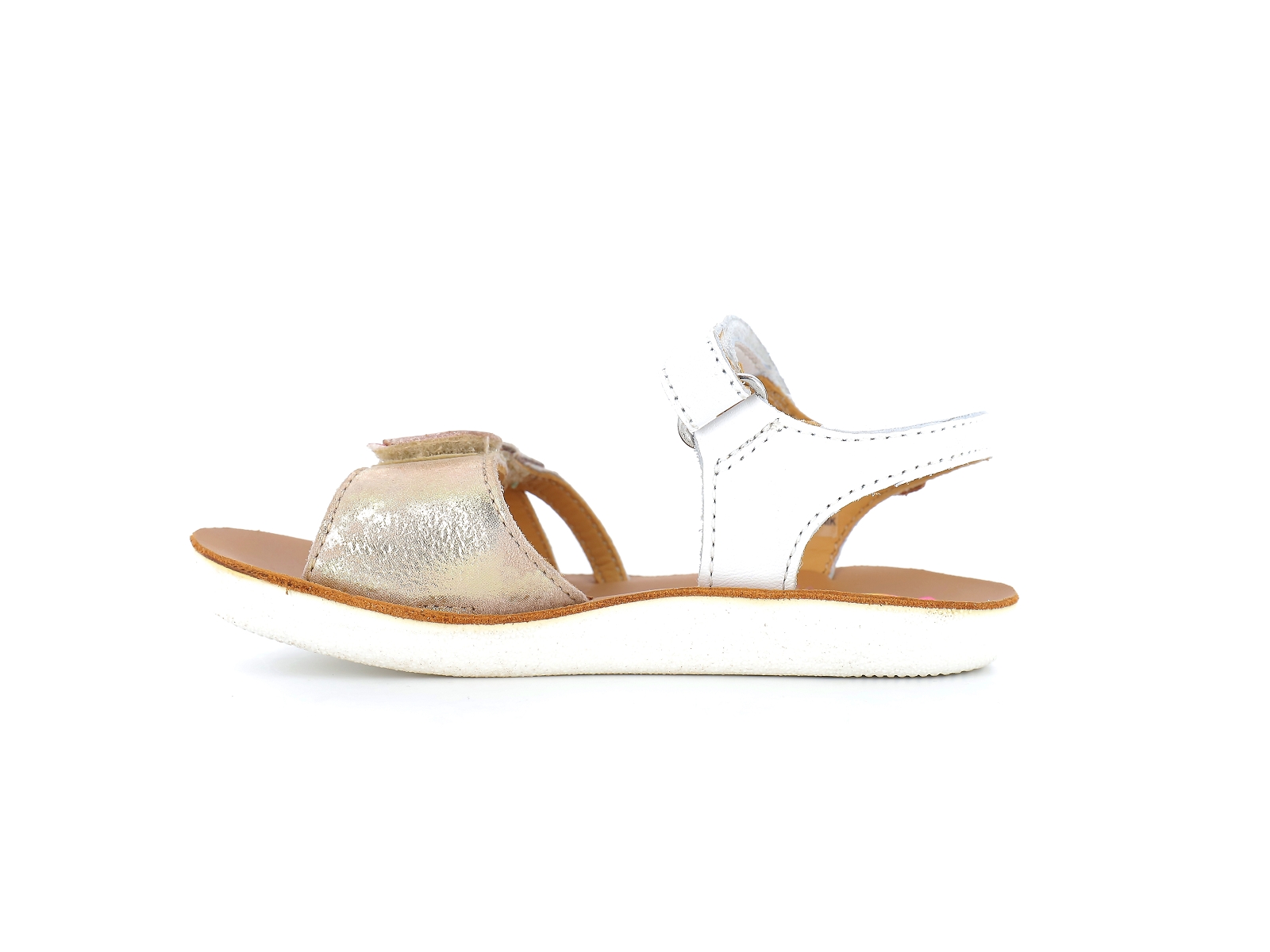 Shoopom-GOA PIOU Cuir Blanc Violet