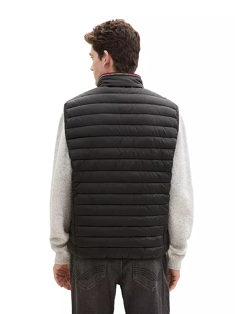 TOM TAILOR Steppgilet schwarz