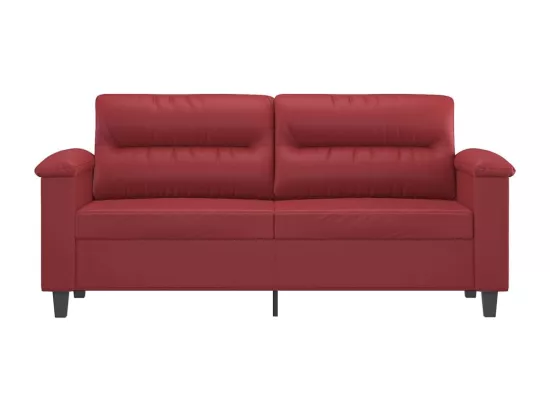 Canapé à 2 places Rouge bordeaux 140 cm Similicuir
