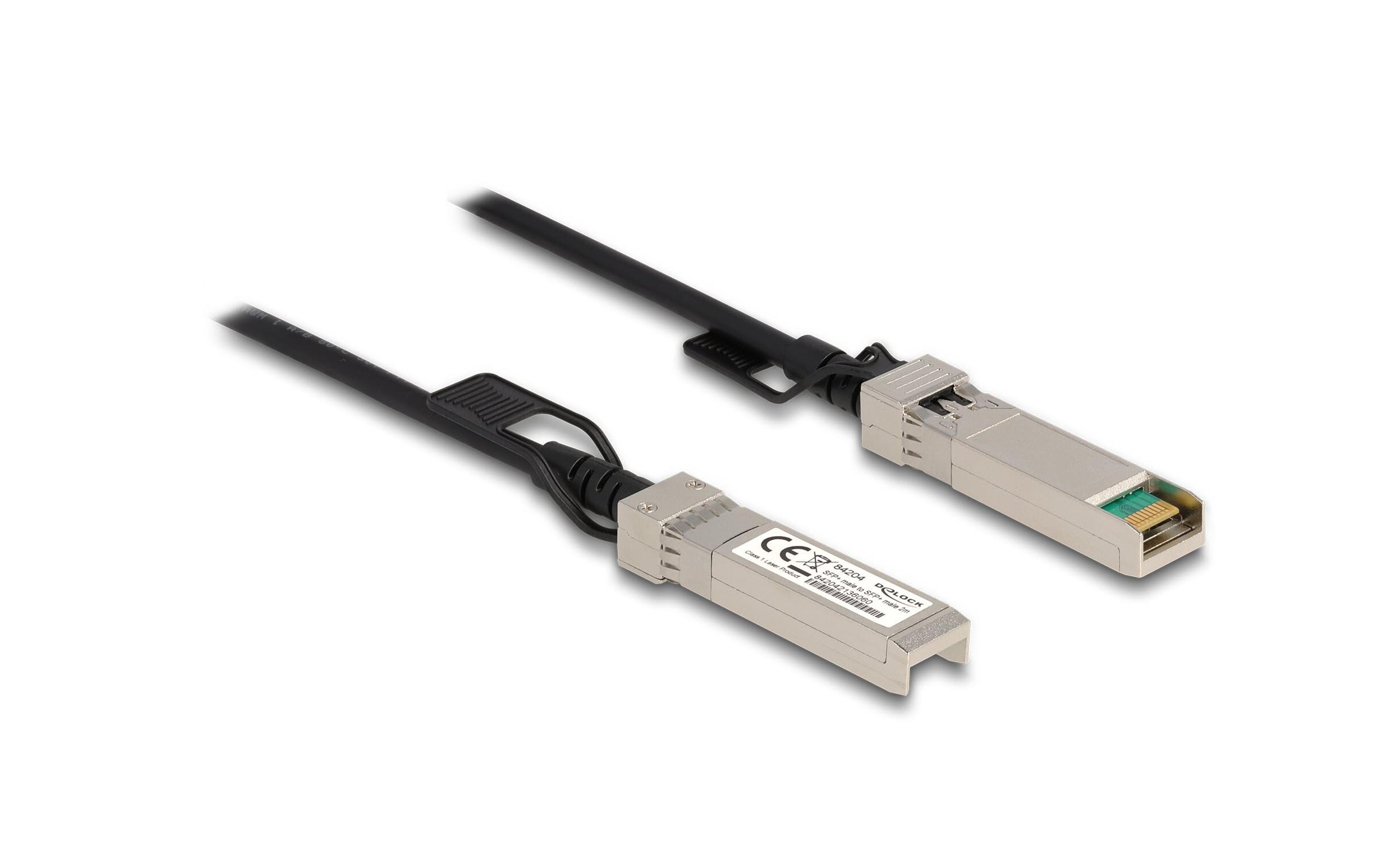 Direct Attach Kabel SFP+/SFP+ 2 mDelock Kabel Twinax SFP+ Stecker zu SFP+ Stecker 2 m