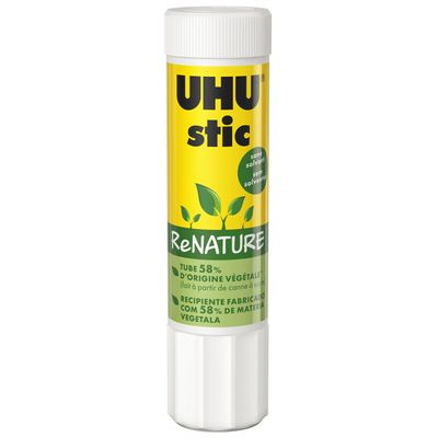 UHU stic ReNATURE - Bâton de colle - 8.2 g - Plastique écologique