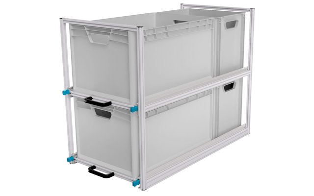 SYS-RACK Kastenwagen Heckauszug mit 90 cm Teleskopvollauszügen